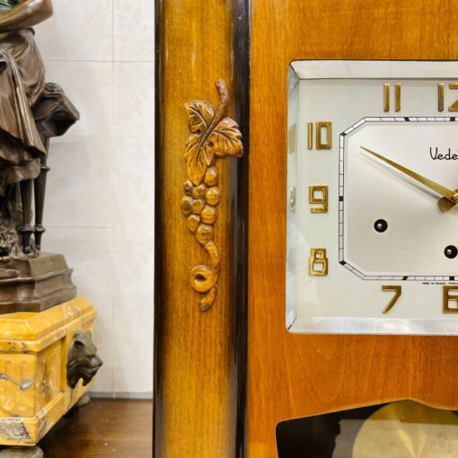 Đồng hồ cổ Vedette 8/8 thùng nu mặt số nổi vàng - Hình ảnh 4