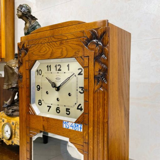 Đồng hồ cổ Girod 8/8 thùng sồi hoa chuông 2 bản nhạc - Ảnh 3