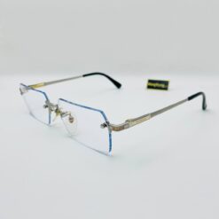Gọng kính Burberrys Titan ánh vàng phối đuôi xanh navy