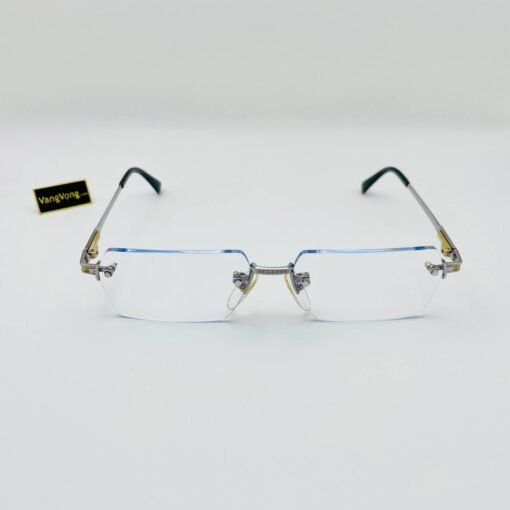 Gọng kính Burberrys Titan ánh vàng phối đuôi xanh navy - Ảnh 4