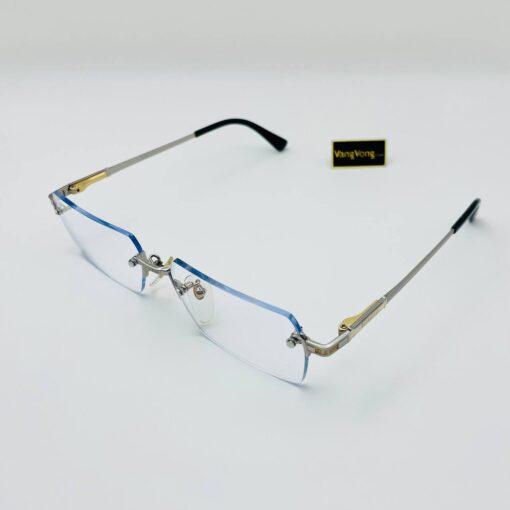 Gọng kính Burberrys Titan ánh vàng phối đuôi xanh navy - Ảnh 6