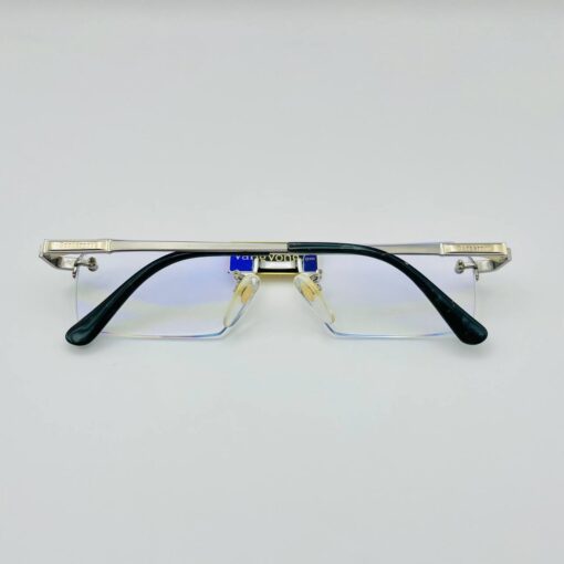 Gọng kính Burberrys Titan ánh vàng phối đuôi xanh navy - Ảnh 3