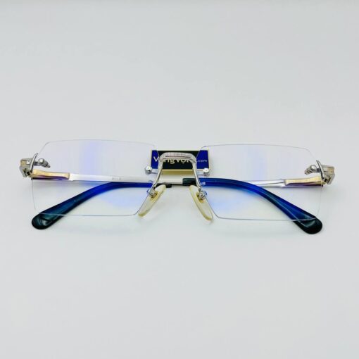 Gọng kính Burberrys Titan ánh vàng phối đuôi xanh navy - Ảnh 2