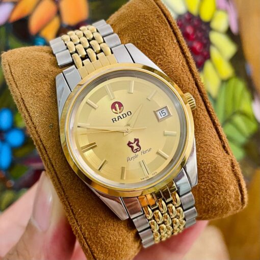 Đồng hồ đeo tay Rado Golden Horse mặt vàng đẹp - Ảnh 2