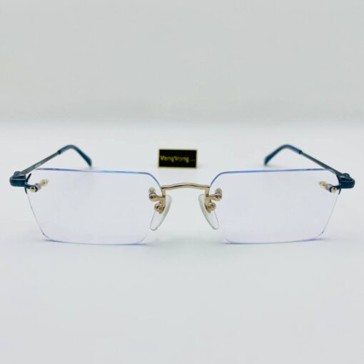 Gọng kính Atelier Sab mạ vàng màu xanh navy - Ảnh 4