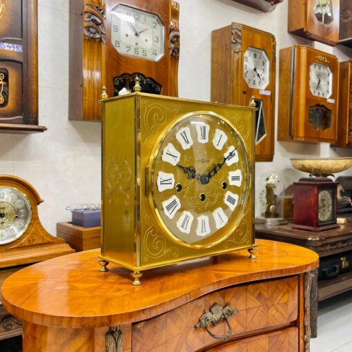 Đồng hồ để bàn Howard Miller 5/5 đồng nguyên khối số la mã - Ảnh 3