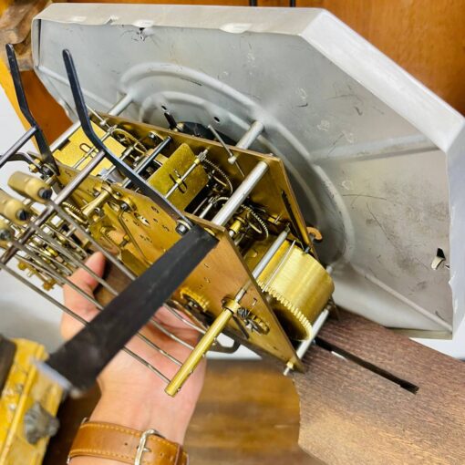Đồng hồ cổ Vedette 8/8 thùng sồi chuông hay - Ảnh 12