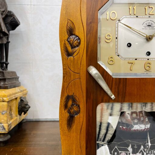 Đồng hồ cổ FFR 8/8 thùng sồi đào chuông hay - Ảnh 4