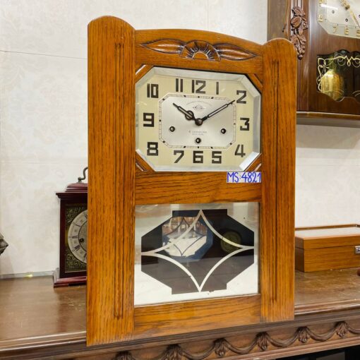 Đồng hồ cổ Girod 8/8 thùng sồi hoa chuông hay - Ảnh 3