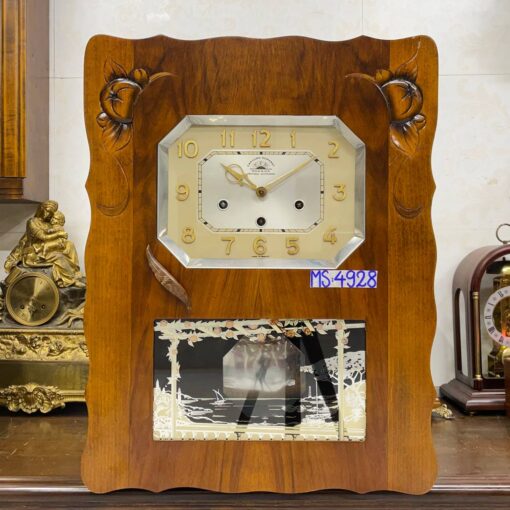 Đồng hồ cổ FFR 8/8 thùng nu đào số nổi vàng - Ảnh 2