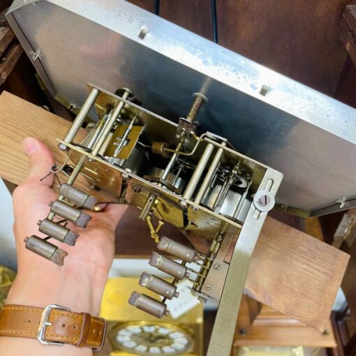 Đồng hồ cổ FFR 8/8 thùng nu đào số nổi vàng - Ảnh 11