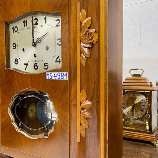 Đồng hồ cổ Girod 8/8 thùng nu hoa hồng chơi chuông 2 bản nhạc - Ảnh 4