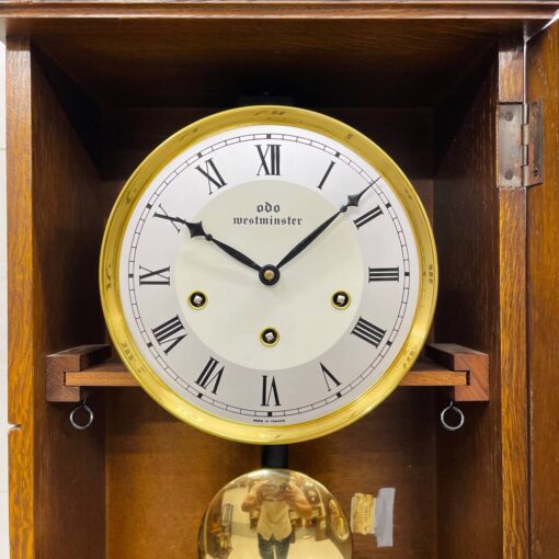 Đồng hồ cổ Odo gỗ sồi mặt tròn số la mã độc đáo - Ảnh 8