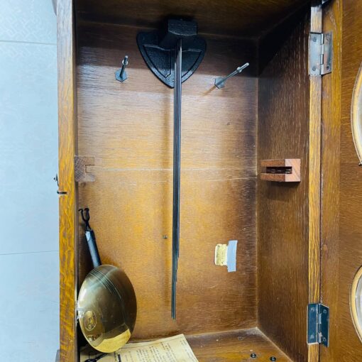 Đồng hồ cổ Odo gỗ sồi mặt tròn số la mã độc đáo - Ảnh 13