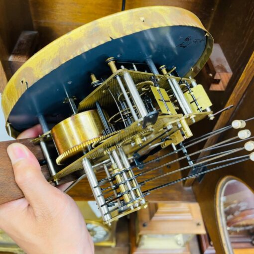 Đồng hồ cổ Odo gỗ sồi mặt tròn số la mã độc đáo - Ảnh 11