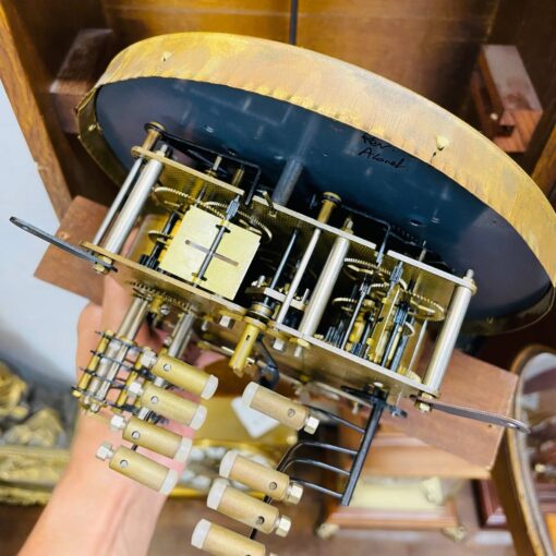 Đồng hồ cổ Odo gỗ sồi mặt tròn số la mã độc đáo - Ảnh 12