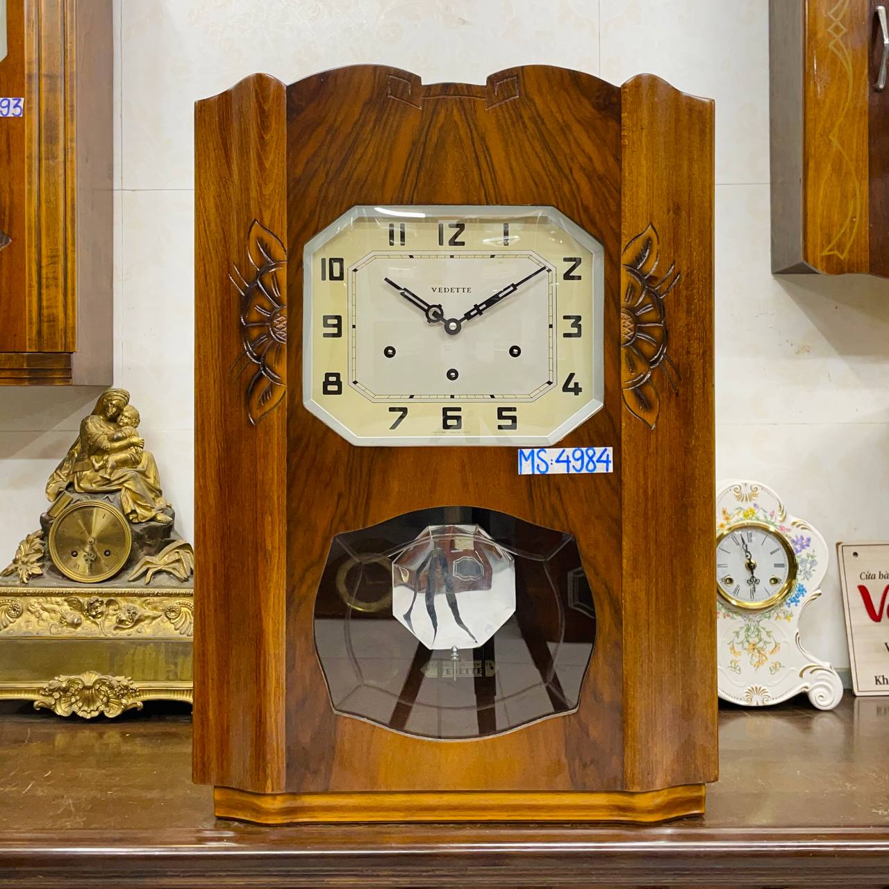 Đồng hồ cổ Vedette 8/8 thùng nu hoa cổ điển - Ảnh 2