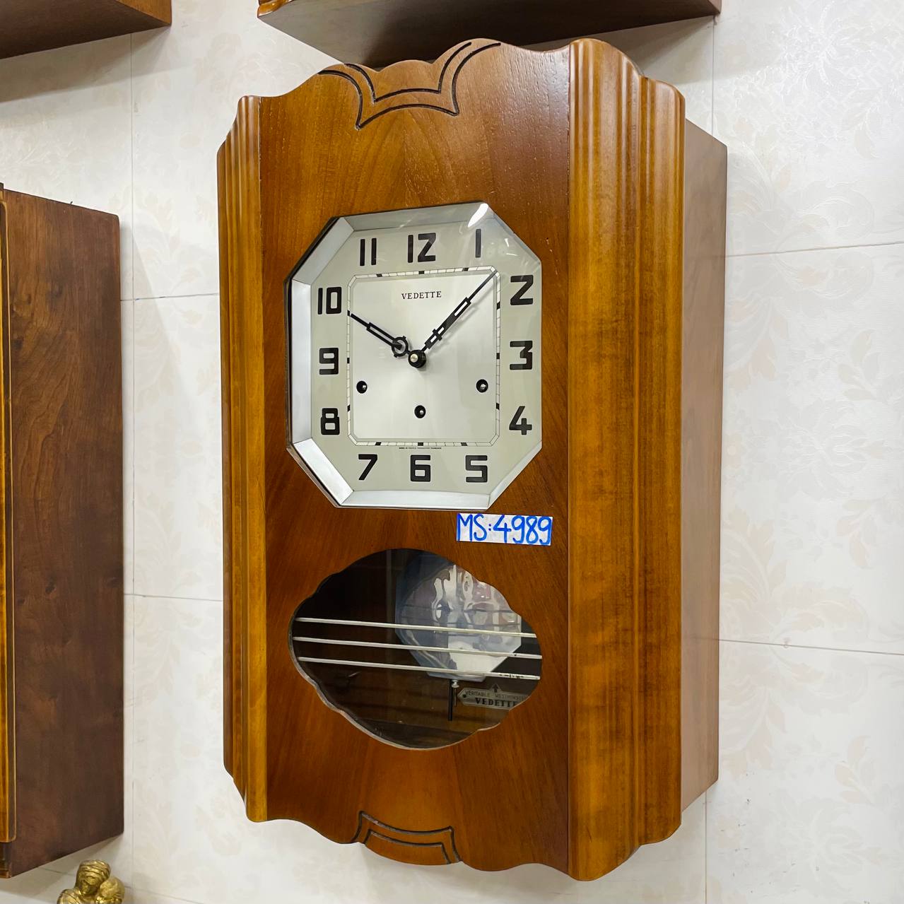 Đồng hồ cổ Vedette 8/8 thùng nu đẹp cổ điển - Ảnh 3