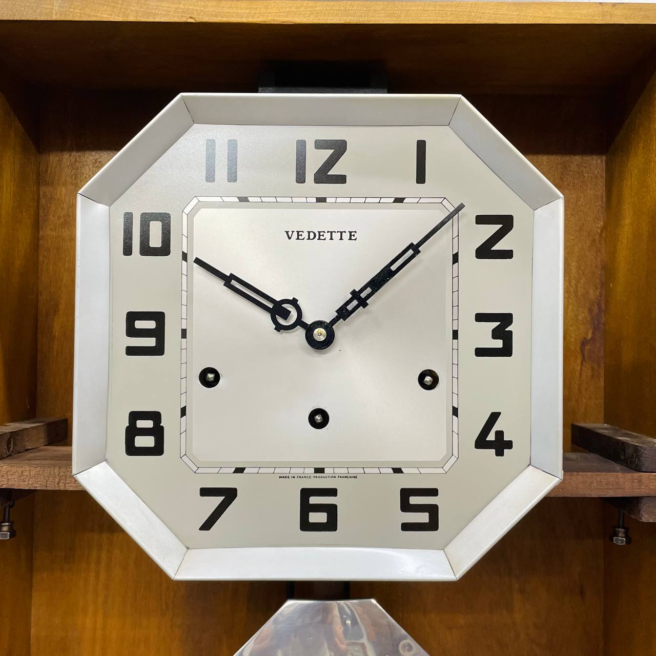 Đồng hồ cổ Vedette 8/8 thùng nu đẹp cổ điển - Ảnh 6