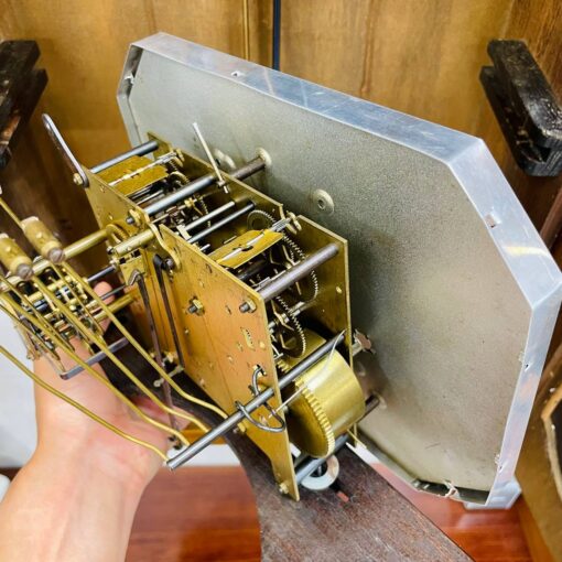 Đồng hồ cổ Odo 54/8 thùng sồi đẹp chuông hay - Ảnh 10