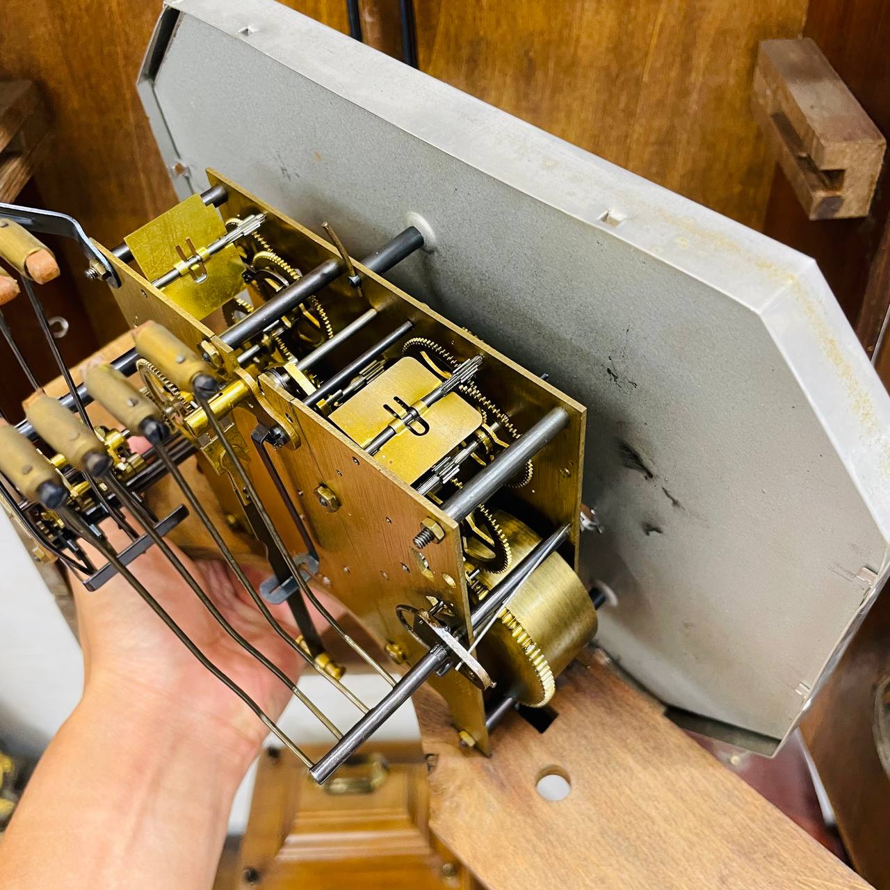 Đồng hồ cổ Odo 54/8 máy đẹp chuông hay - Ảnh 9