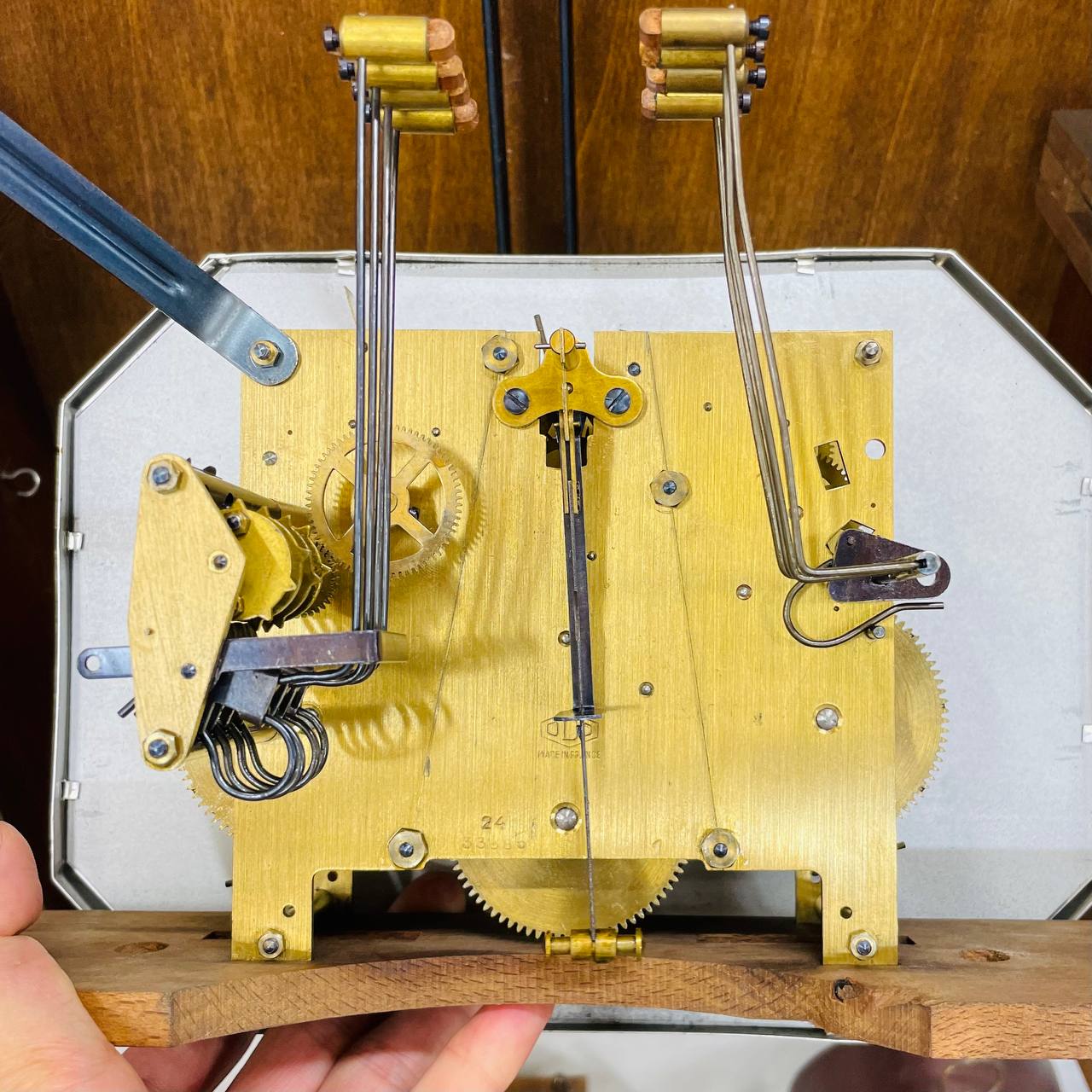 Đồng hồ cổ Odo 54/8 máy đẹp chuông hay - Ảnh 8