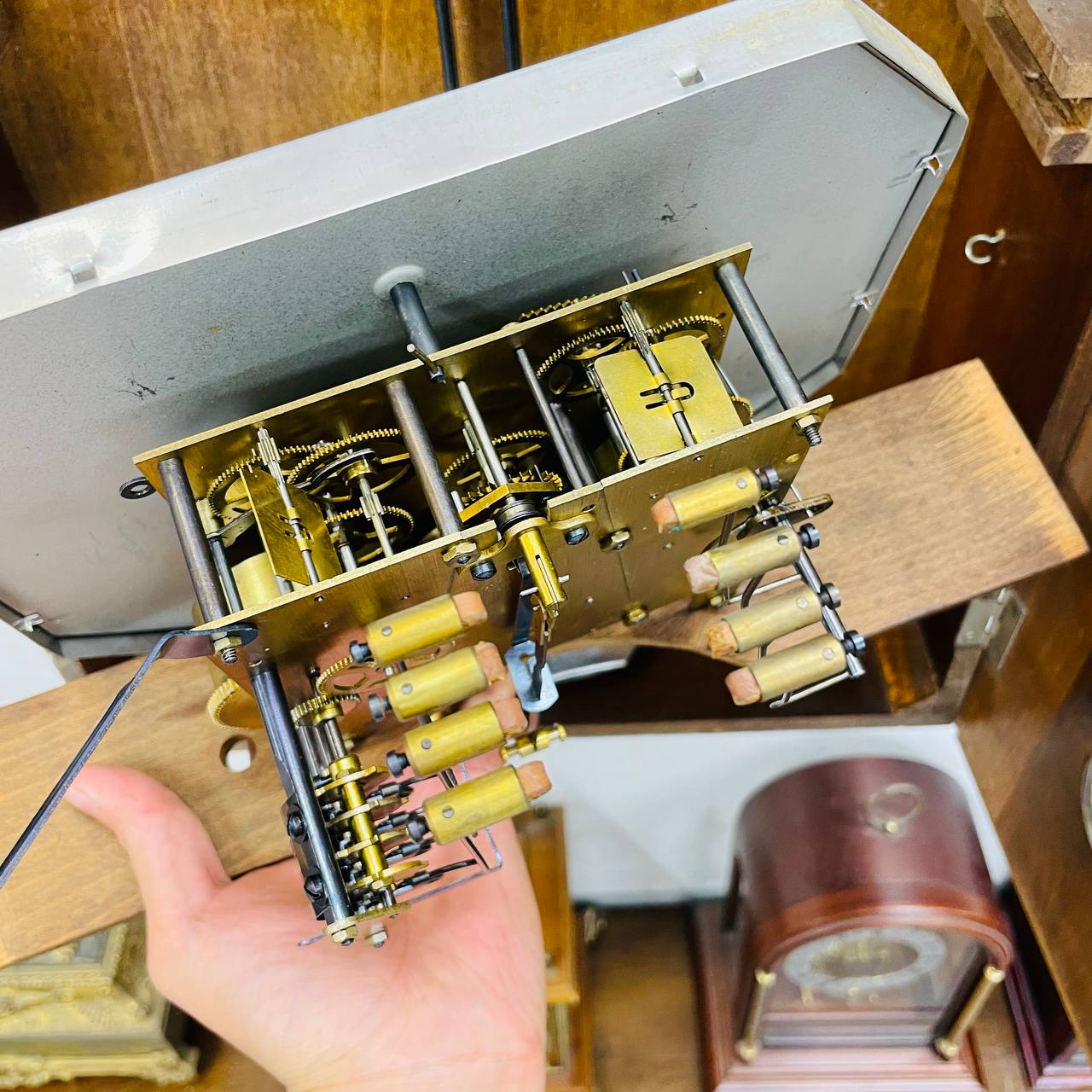 Đồng hồ cổ Odo 54/8 máy đẹp chuông hay - Ảnh 10