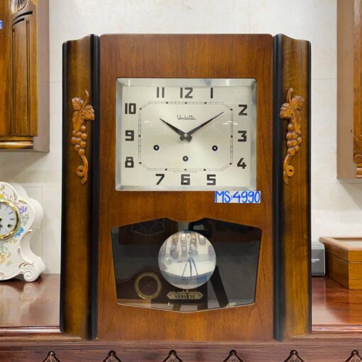 Đồng hồ cổ Vedette 8/8 thùng nu nho chuông hay - Ảnh 2