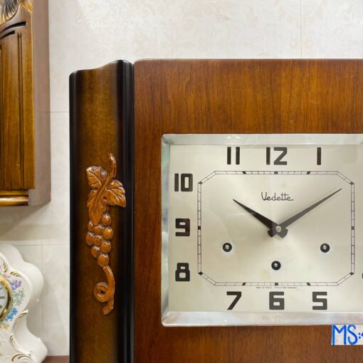 Đồng hồ cổ Vedette 8/8 thùng nu nho chuông hay - Ảnh 5