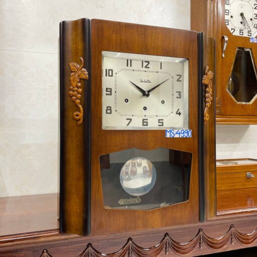 Đồng hồ cổ Vedette 8/8 thùng nu nho chuông hay - Ảnh 3