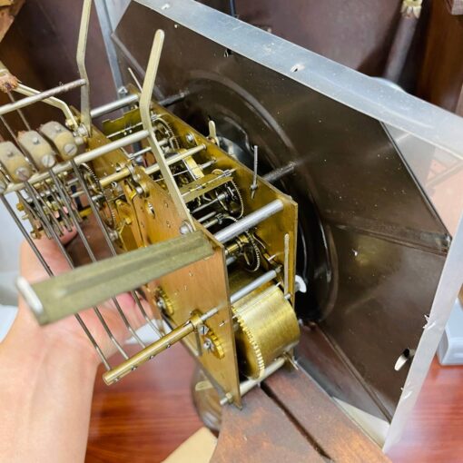 Đồng hồ cổ Vedette 8/8 thùng nu nho chuông hay - Ảnh 11