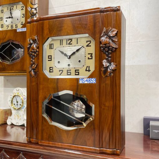 Đồng hồ cổ Jura 8/8 thùng nu chạm trổ bông nho - Ảnh 3