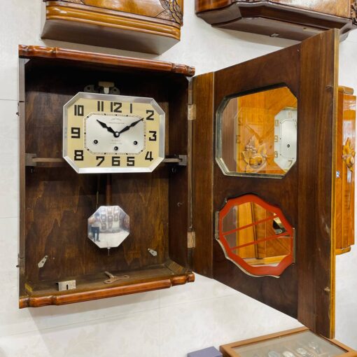 Đồng hồ cổ Jura 8/8 thùng nu chạm trổ bông nho - Ảnh 6