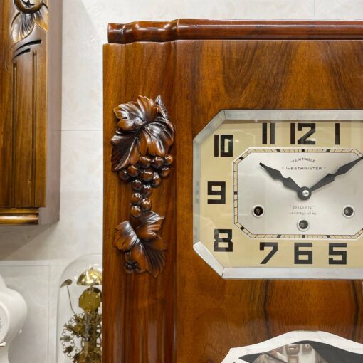 Đồng hồ cổ Jura 8/8 thùng nu chạm trổ bông nho - Ảnh 4