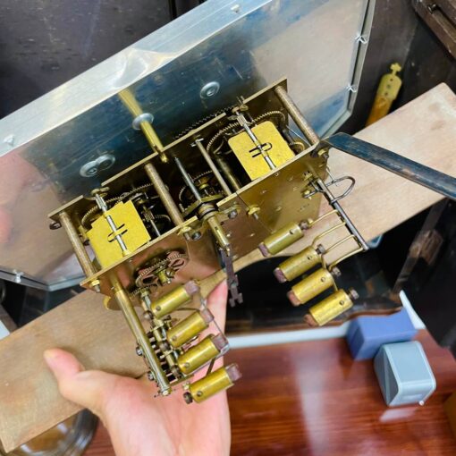 Đồng hồ cổ Odo 54/8 thùng vân nu chùm đào - Ảnh 11