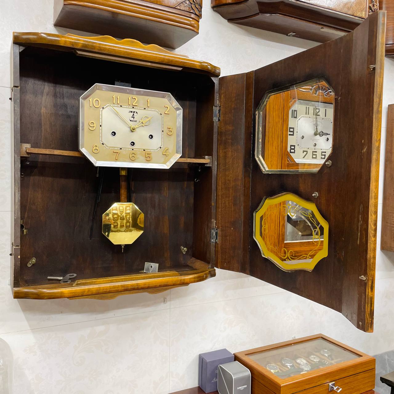 Đồng hồ cổ FFR 10/10 thùng 4 bông chơi chuông 4 bản nhạc - Ảnh 7