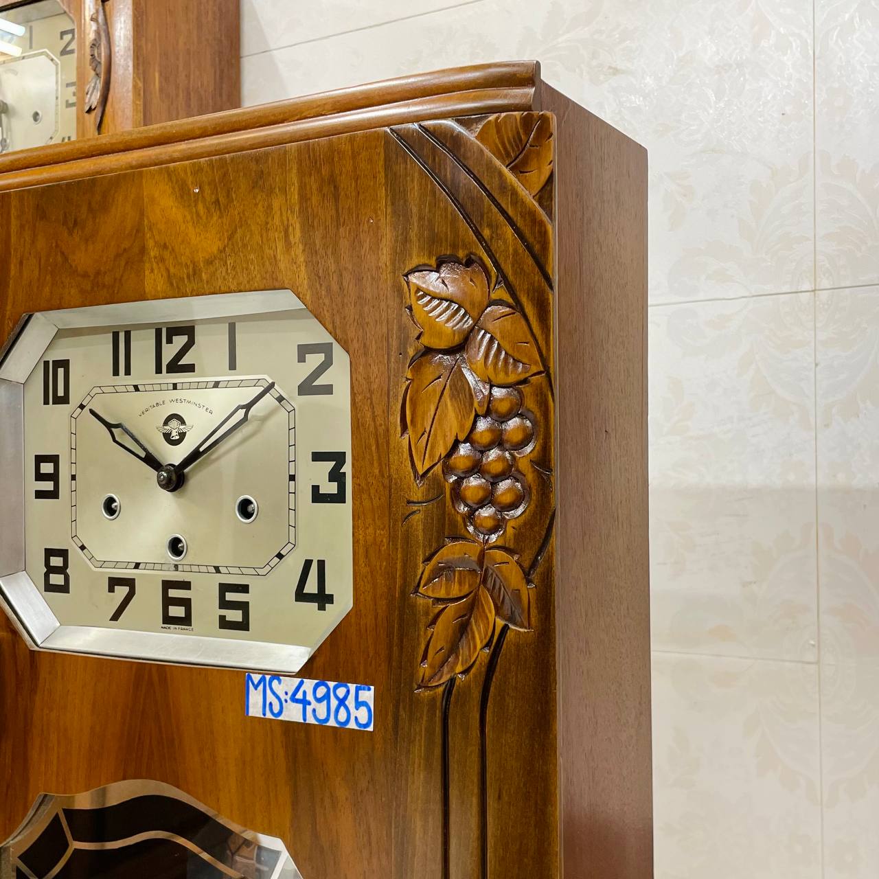 Đồng hồ cổ FFR 8/8 thùng nu nho chuông ngân vang - Ảnh 5