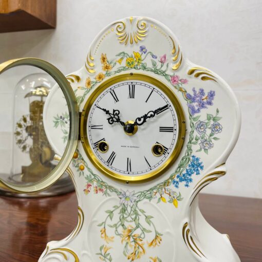 Đồng hồ để bàn Boulle men sứ sang trọng dòng chuông chén cao cấp - Ảnh 5