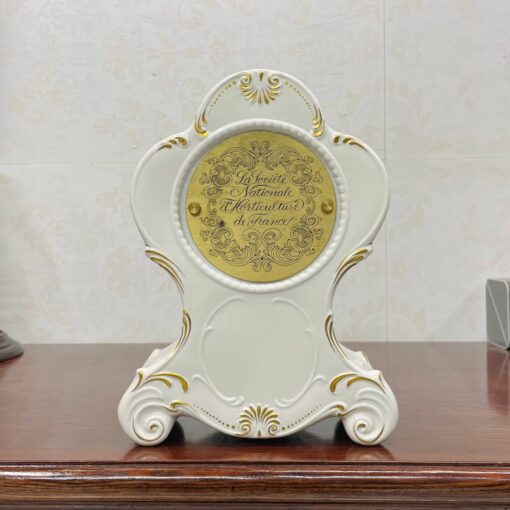 Đồng hồ để bàn Boulle men sứ sang trọng dòng chuông chén cao cấp - Ảnh 6