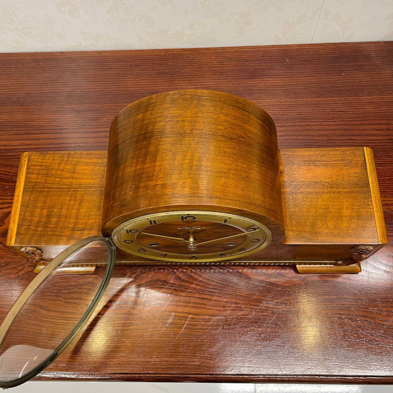 Đồng hồ vai bò Mauthe 5/5 gỗ vân đẹp chuông vang ấm - Ảnh 7