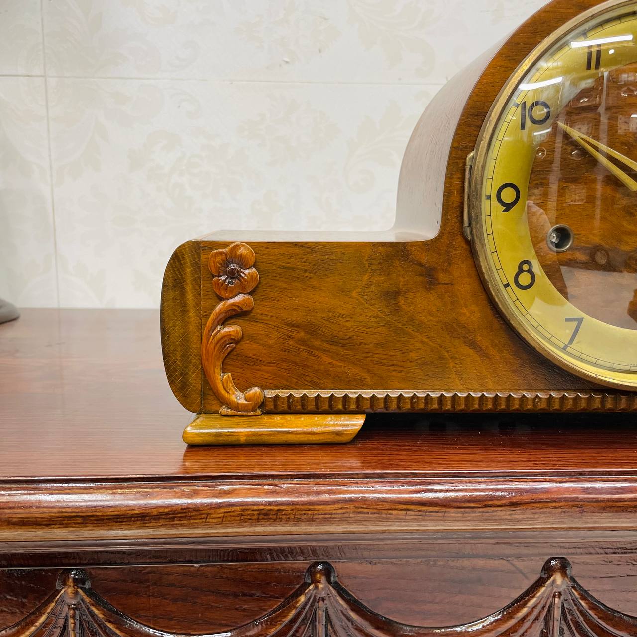 Đồng hồ vai bò Mauthe 5/5 gỗ vân đẹp chuông vang ấm - Ảnh 6