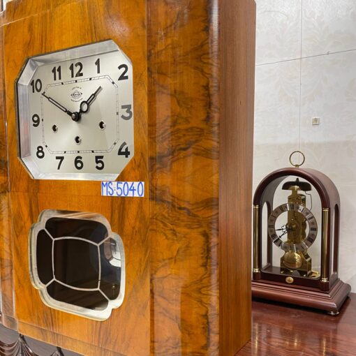 Đồng hồ cổ Girod 8/8 thùng vân nu chơi chuông 2 bản nhạc - Ảnh 4