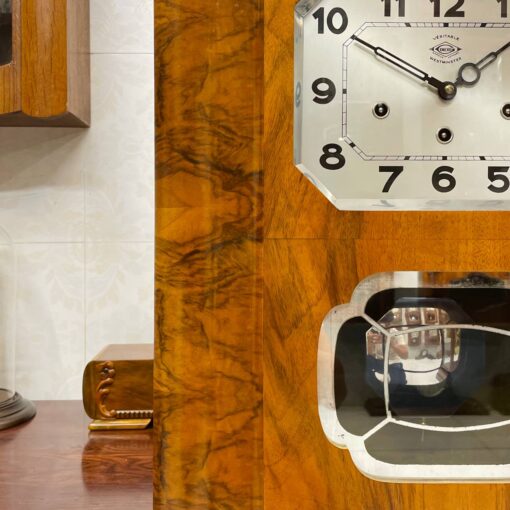 Đồng hồ cổ Girod 8/8 thùng vân nu chơi chuông 2 bản nhạc - Ảnh 5