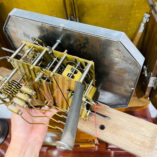 Đồng hồ cổ Girod 8/8 thùng vân nu chơi chuông 2 bản nhạc - Ảnh 12