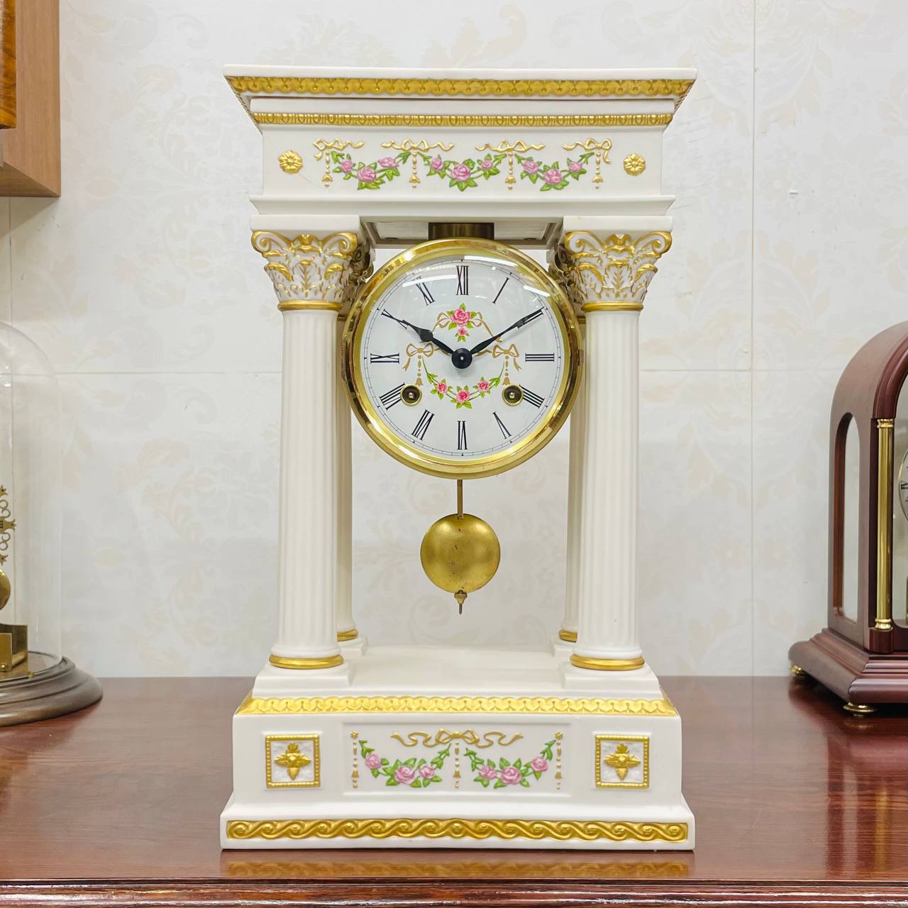 Đồng hồ để bàn Hermle phong cách Cổng Khải Hoàn Môn sang trọng - Ảnh 2