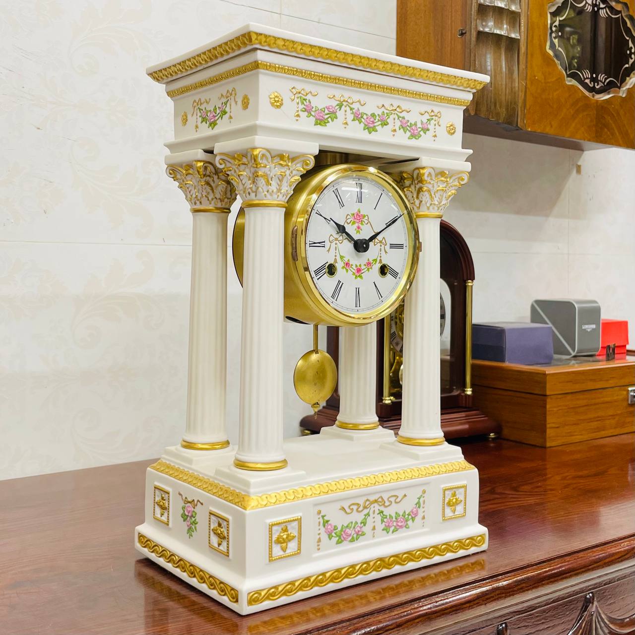 Đồng hồ để bàn Hermle phong cách Cổng Khải Hoàn Môn sang trọng - Ảnh 3