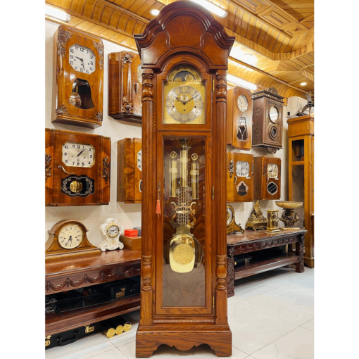 Đồng hồ tủ cây Sligh 12/12 mái vòm ngắt chuông đêm tự động - Ảnh 2