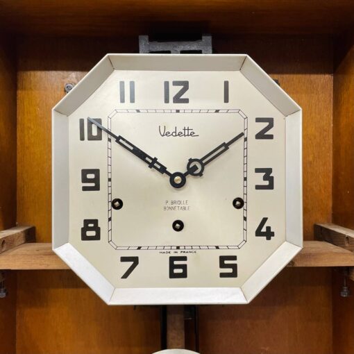 Đồng hồ cổ Vedette 8/8 thùng sồi hoa đẹp cổ điển - Ảnh 6