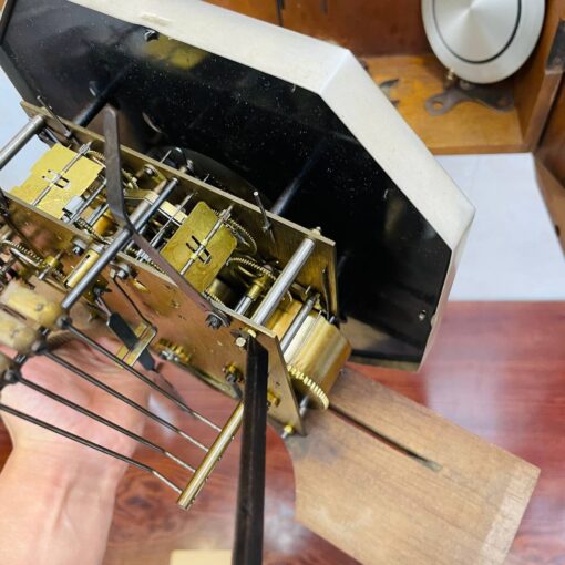 Đồng hồ cổ Vedette 8/8 thùng sồi hoa đẹp cổ điển - Ảnh 10