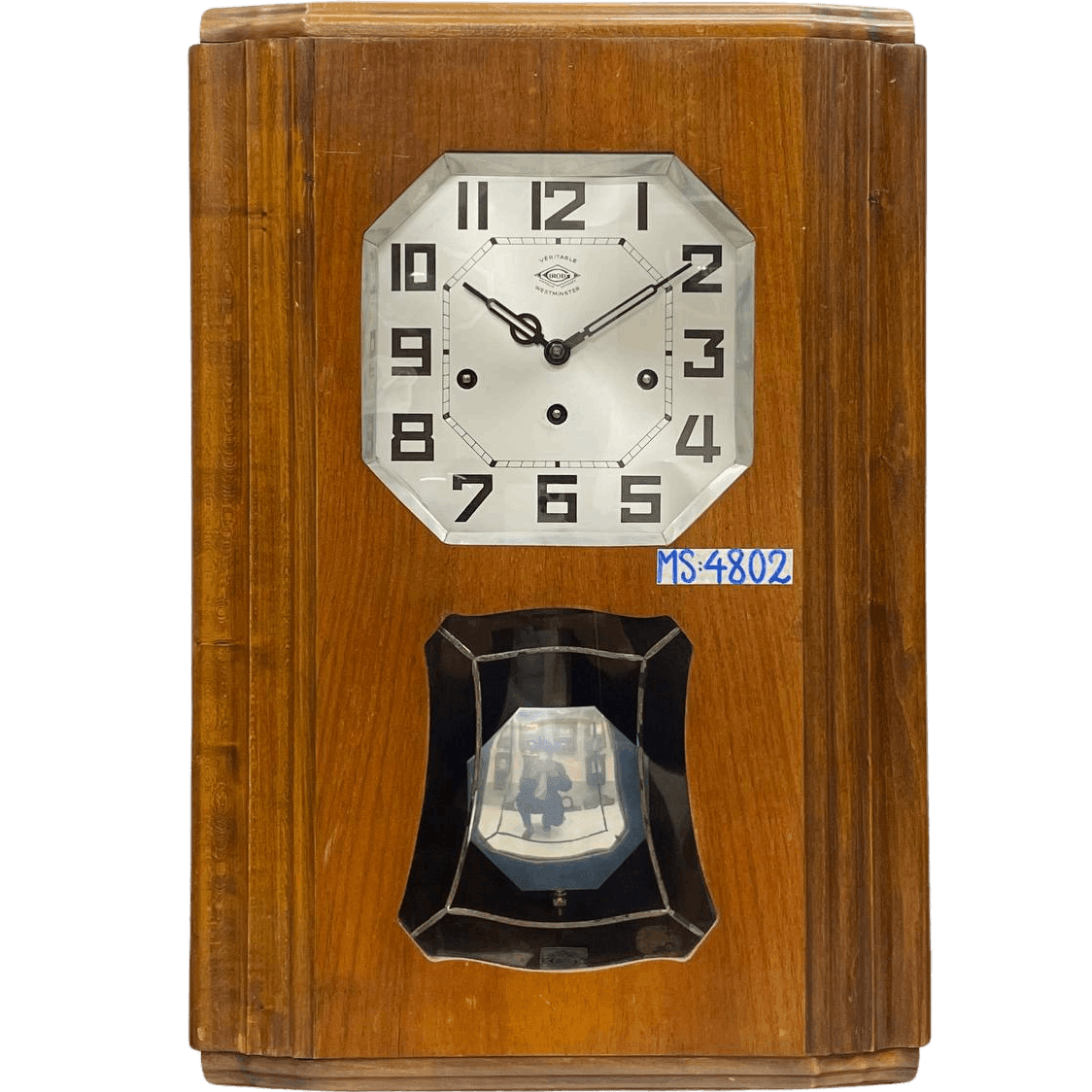 Đồng hồ cổ Girod 8/8 thùng nu dài chơi chuông 2 bản nhạc